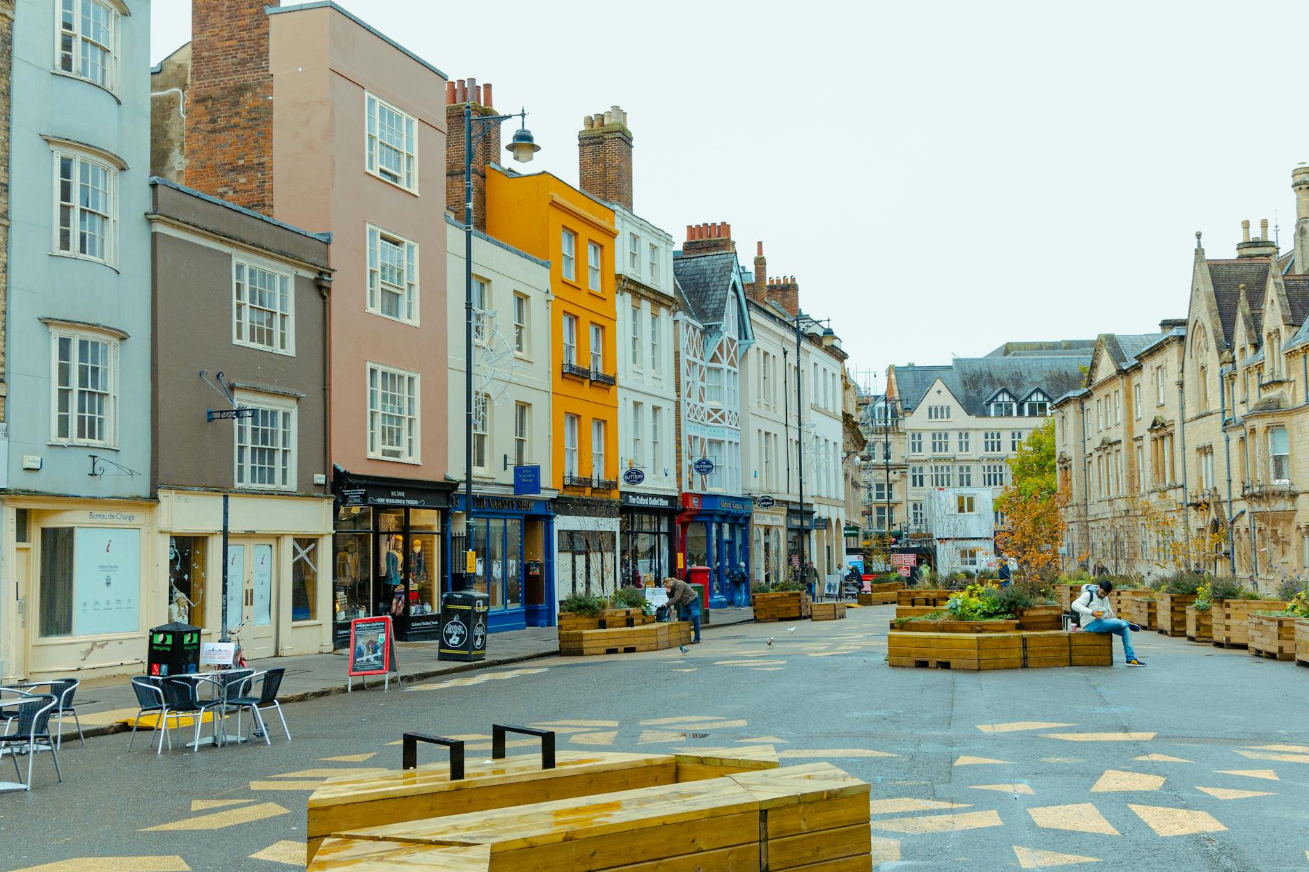 square among tenements in town